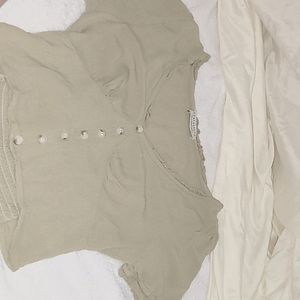 Papercrane, blouse, xs, light sage green